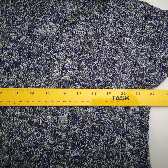 American Eagle Outfitters Ladies Size Medium Purple, Gry & Wht Cowl Neck Sweater - Picture 8 of 10